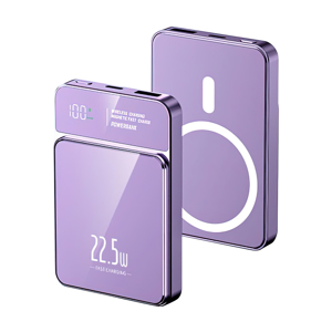 Slika od Power bank MagSafe M50 15W PD 20W+22.5W Fast 5000mAh ljubicasti