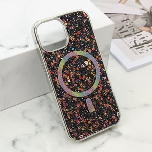 Slika od Futrola GLAM GLOW MagSafe za iPhone 15 (6.1) crna