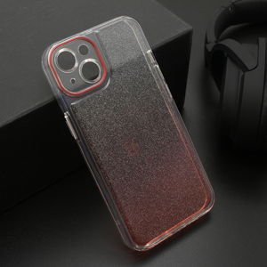 Slika od Futrola OMBRE GLITTER za iPhone 13 (6.1) crvena