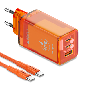 Slika od Kucni punjac MOXOM LX-HC824 65W PD Type C na Type C narandzasti