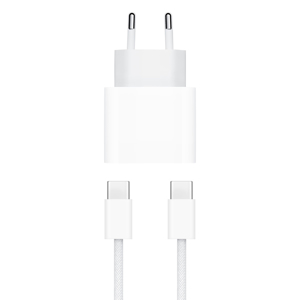 Slika od Kucni punjac za Iphone 15/16  PD Fast charger 35W Type C na Type C beli HQ
